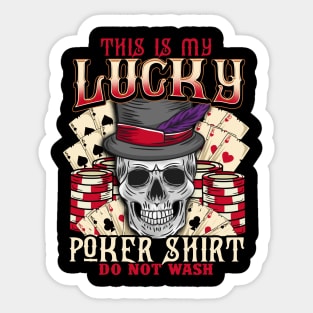 This Is My Lucky Poker graphic Do Not Wash Casino Gambling Sticker